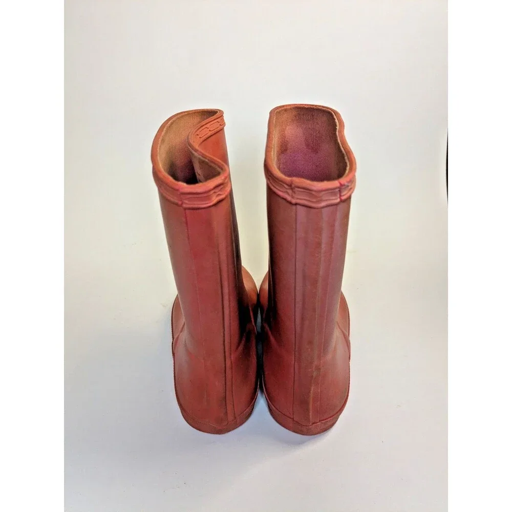 Hunter Kids First Classic Military Red Rain Boots Size 13B/1G Pull On Rubber